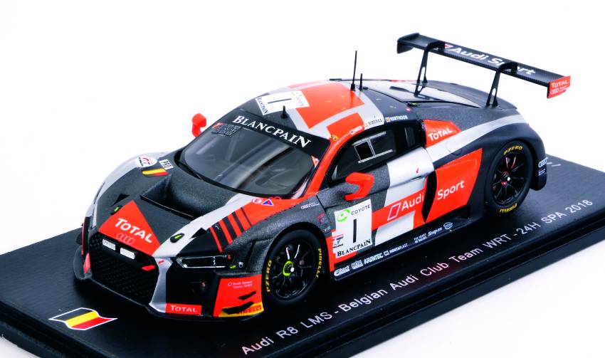 MODELE REDUIT COMPATIBLE AVEC AUDI R8 N.1 24 H SPA 2018 D.VANTHOOR-A.RIBERAS-C.MIES 1:43 SPARK MODEL SB219