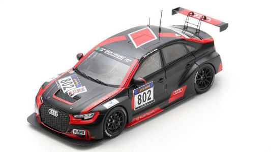 MODELE REDUIT COMPATIBLE AVEC AUDI RS 3 LMS N.802 NURBURGRING ENDURANCE 2016 FREY-HAASE 1:43 SPARK MODEL SG571