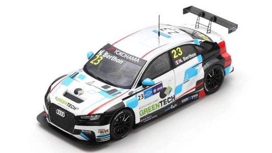 MODELE REDUIT COMPATIBLE AVEC AUDI RS 3 N.23 7th RACE 2 WTCR MACAU GUIA RACE 2018 N.BERTHON 1:43 SPARK MODEL SA206