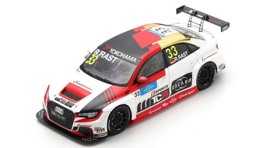 MODELE REDUIT COMPATIBLE AVEC AUDI RS 3 N.33 WTCR NURBURGRING 2018 RENE' RAST 1:43 SPARK MODEL SG572