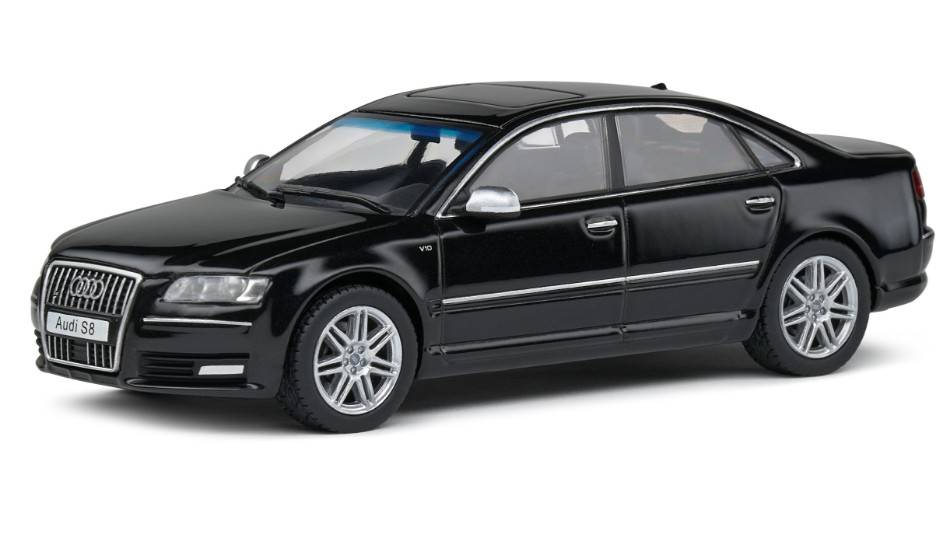 SCALE MODEL COMPATIBLE WITH AUDI S8 (D3) 2010 BLACK 1:43 SOLID SL4313301