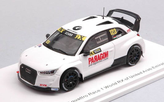 MODELE REDUIT COMPATIBLE AVEC AUDI SPORT S1 WRX N.123 EMIRATS ARABES 2019 KRISZTIAN SZABO 1:43 SPARK MODEL S7825