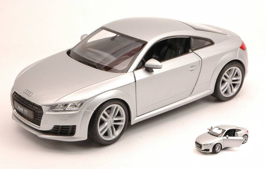 SCALE MODEL COMPATIBLE WITH AUDI TT COUPE 2014 SILVER 1:24 WELLY WE24057S