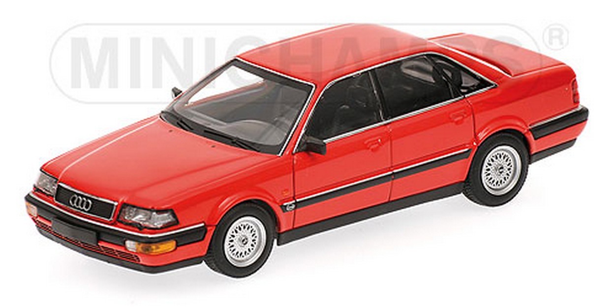 MODELE REDUIT COMPATIBLE AVEC AUDI V8 1988 ROUGE 1:43 MINICHAMPS PM400016001