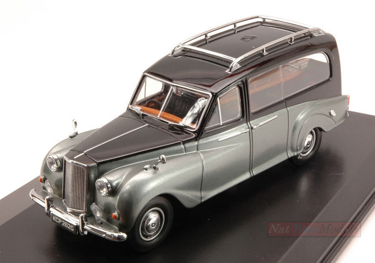 SCALE MODEL COMPATIBLE WITH AUSTIN PRINCE HEARSE BLACK AND SILVER 1:43 OXFORD OXFAPH003