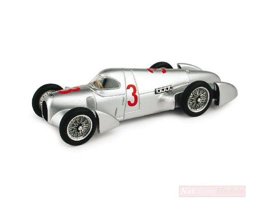 MODELE REDUIT COMPATIBLE AVEC AUTO UNION REKORDWAGEN AVUSRENNEN 1935 1:43 BRUMM BM0107