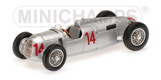 MODELE REDUIT COMPATIBLE AVEC AUTO UNION TYP C A.VARZI 1936 N.14 3ème GP DE HONGRIE 1:43 MINICHAMPS PM400360014