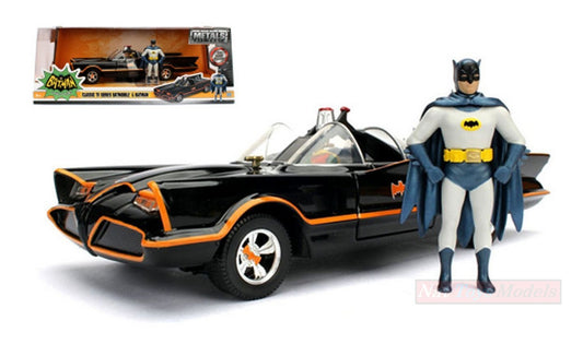 SCALE MODEL COMPATIBLE WITH BATMOBILE 1966 WITH FIGURE BATMAN + ROBIN 1:24 JADA TOYS JADA98259