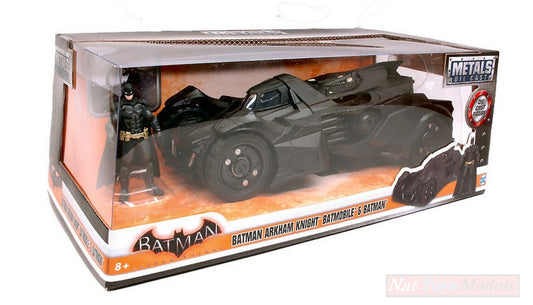 MODELE REDUIT COMPATIBLE AVEC BATMOBILE ARKHAM KNIGHT" &amp; FIGURINES 1:24 JADA TOYS JADA98037"