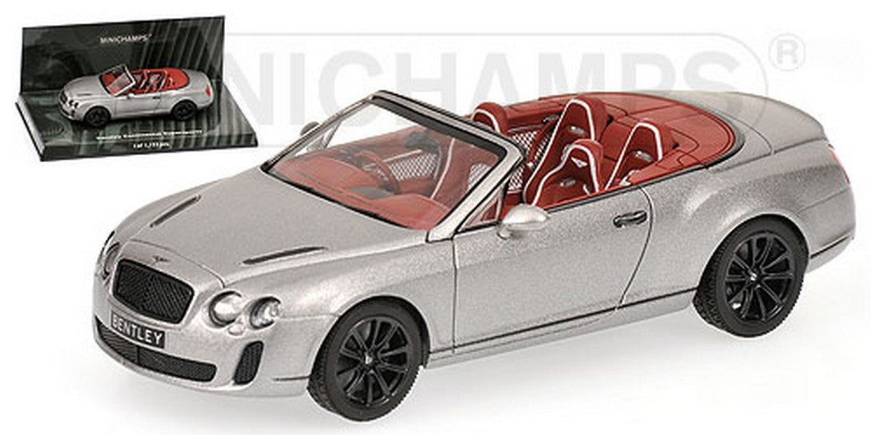 MODELE REDUIT COMPATIBLE AVEC BENTLEY CONTINENTAL SUPERSPORTS CABRIOLET 2010 ARGENT 1:43 MINICHAMPS PM436139970