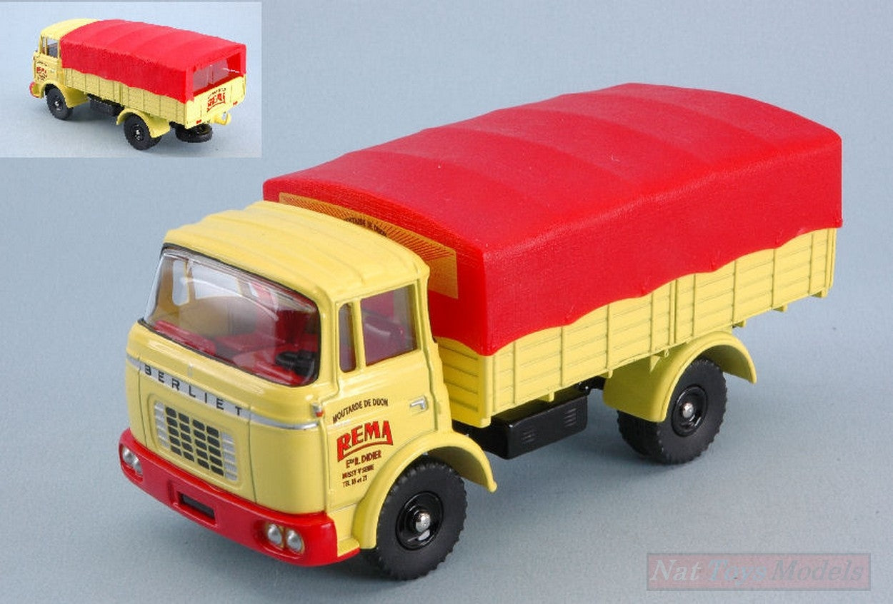 MODELE REDUIT COMPATIBLE AVEC BERLIET GAK BACHE MOUTARDE DE DIJION" 1:43 NOREV NVCL6911"
