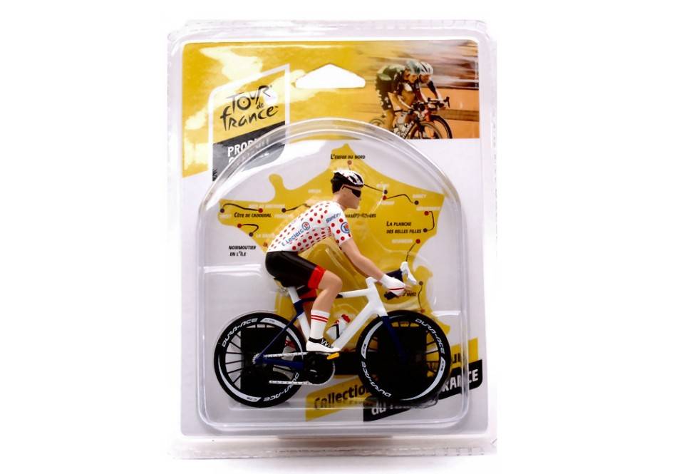 MODELE REDUIT COMPATIBLE AVEC VELO TOUR DE FRANCE 2023 CHEMISE POIS BLANC/ROUGE 1:18 SOLID SL1809902