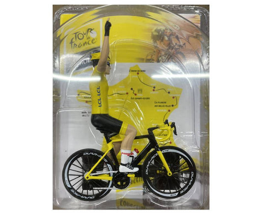 SCALE MODEL COMPATIBLE WITH BICYCLE WINNER TOUR DE FRANCE 2023 YELLOW SHIRT 1:18 SOLID SL1809901