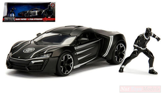 MODÈLE RÉDUIT COMPATIBLE AVEC BLACK PANTHER W/LYKAN HYPERSPORT 1:24 JADA TOYS JADA99723