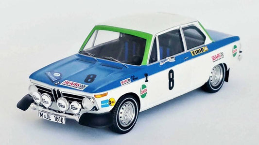MODÈLE RÉDUIT COMPATIBLE AVEC BMW 2002 TI N.8 5ème RALLYE DE L'ACROPOLE 1972 AUTOMNE/BOIS 1:43 TROFEU TFRRGR05
