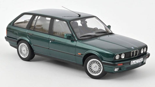 MODELLINO IN SCALA COMPATIBILE CON BMW 325i TOURING 1990 GREEN METALLIC 1:18 NOREV NV183219