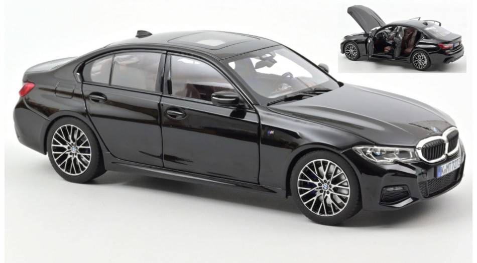 SCALE MODEL COMPATIBLE WITH BMW 330i 2019 BLACK METALLIC 1:18 NOREV NV183277