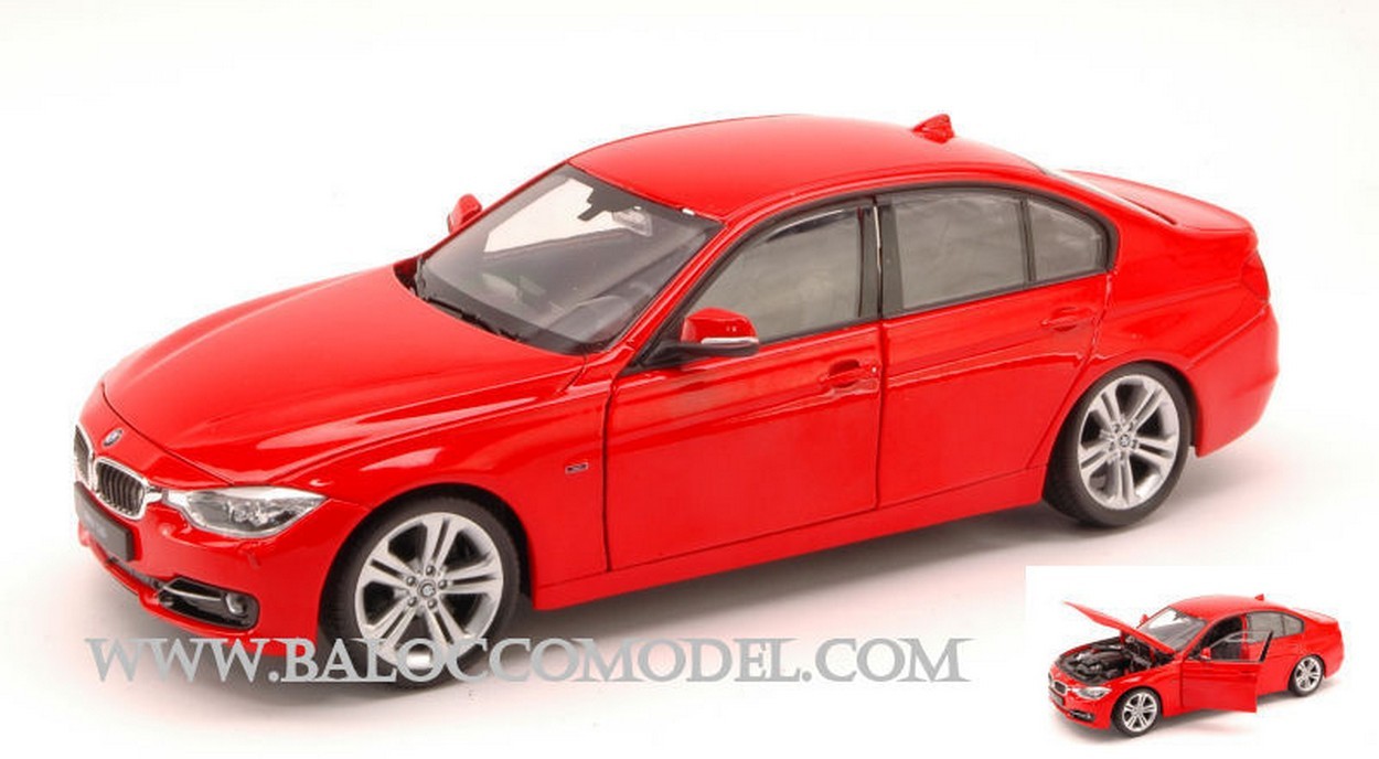 SCALE MODEL COMPATIBLE WITH BMW 335i (F30) 2013 RED 1:24 WELLY WE0214