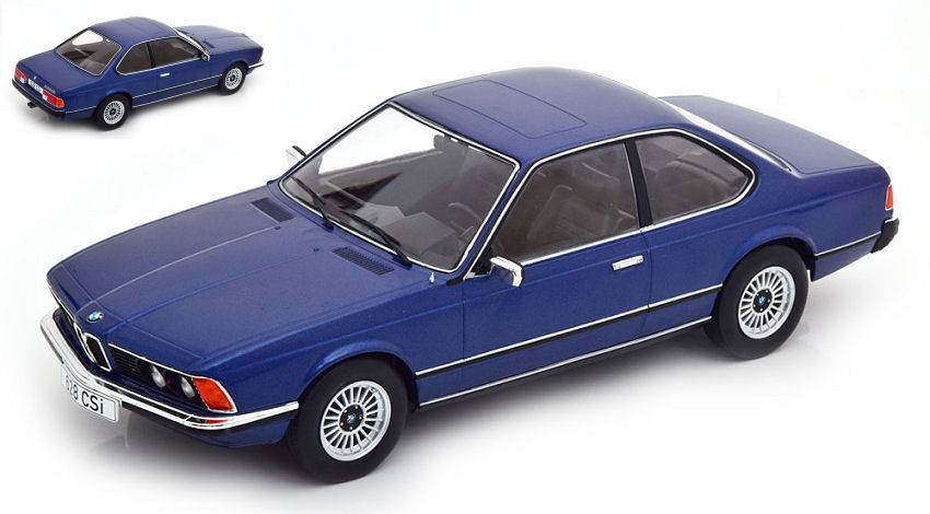 MODELLINO IN SCALA COMPATIBILE CON BMW 6er (E24) DARK BLUE METALLIC 1:18 MODELCARGROUP MCG18164