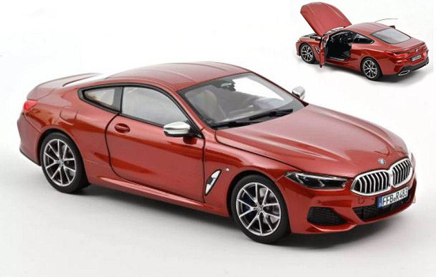 MODELLINO IN SCALA COMPATIBILE CON BMW 850i 2019 ORANGE METALLIC 1:18 NOREV NV183285