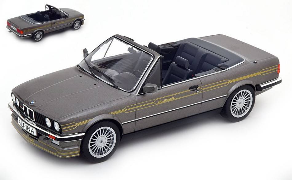 MODELLINO IN SCALA COMPATIBILE CON BMW ALPINA C2 2.7 CONVERTIBLE MET.GREY 1:18 MODELCARGROUP MCG18384