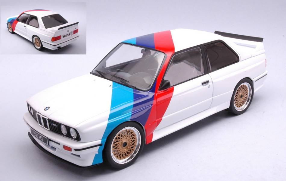 MODELLINO IN SCALA COMPATIBILE CON BMW E30 M3 1989 WHITE 1:18 IXO MODEL 18CMC123