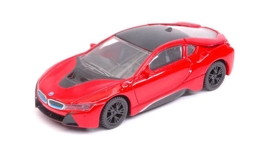 MODELLINO IN SCALA COMPATIBILE CON BMW i8 2015 RED 1:43 RASTAR RAT58400R MODEL