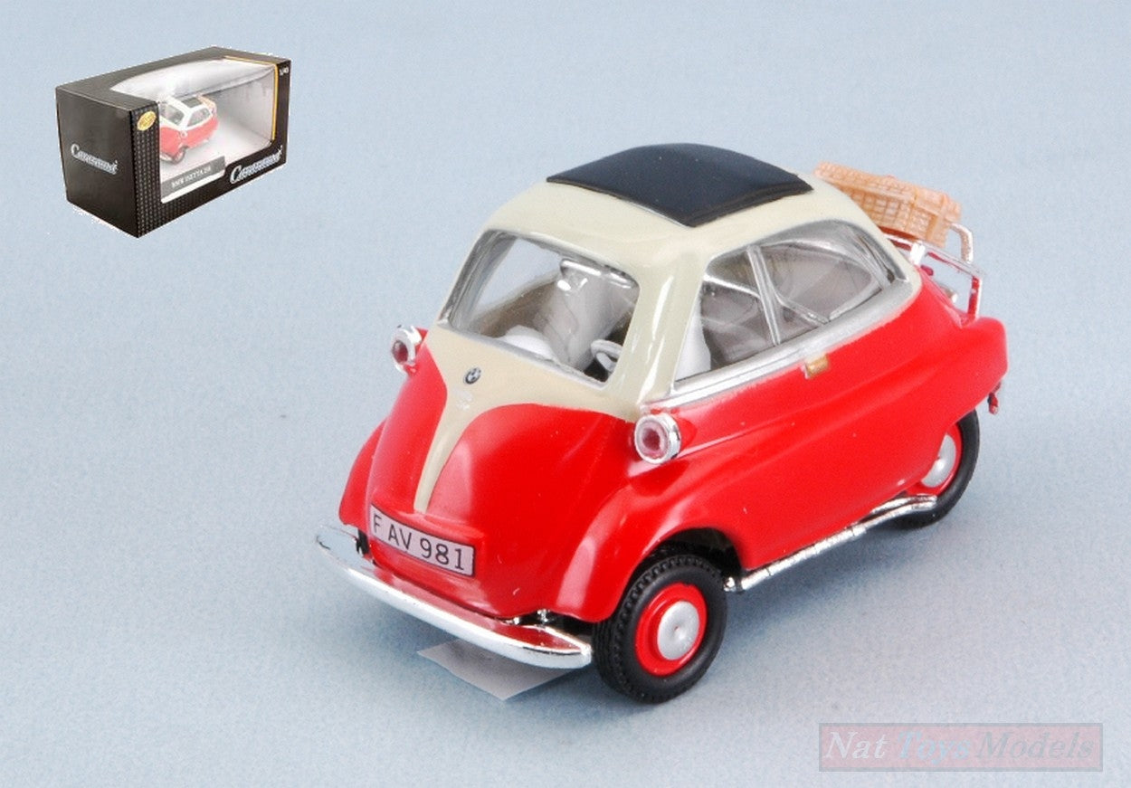 MODELLINO IN SCALA COMPATIBILE CON BMW ISETTA 250 RED/CREAM 1:43 CARARAMA CA4-12350