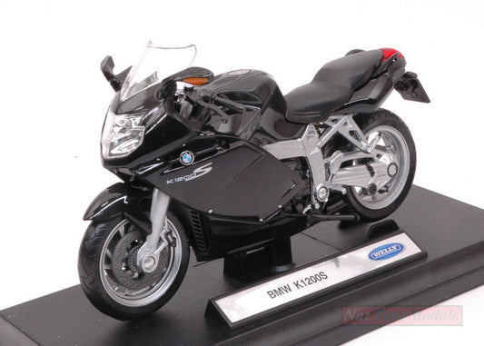 MODÈLE RÉDUIT COMPATIBLE AVEC BMW K 1200S 1:18 WELLY WE38511M