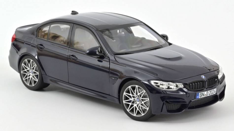 SCALE MODEL COMPATIBLE WITH BMW M3 COMPETITION 2017 BLUE METALLIC 1:18 NOREV NV183236