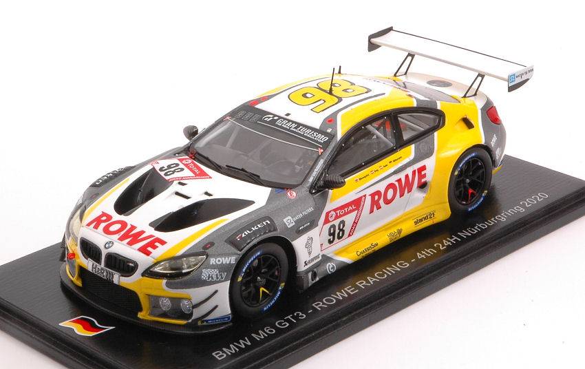 MODELLINO IN SCALA COMPATIBILE CON BMW M6 GT3 N.98 4th 24 H NURBURGRING 2020 ENG-WITTMANN-BLOMQVIST 1:43 SPARK MODEL SG683