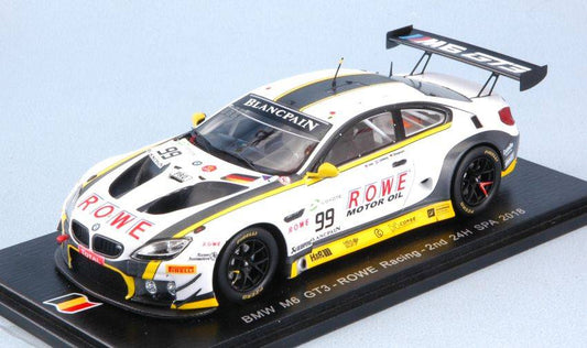 SCALE MODEL COMPATIBLE WITH BMW M6 GT3 N.99 2nd 24 H SPA 2018 A.SIMS-J.KINGMANN-N.CATSBURG 1:43 SPARK MODEL SB202