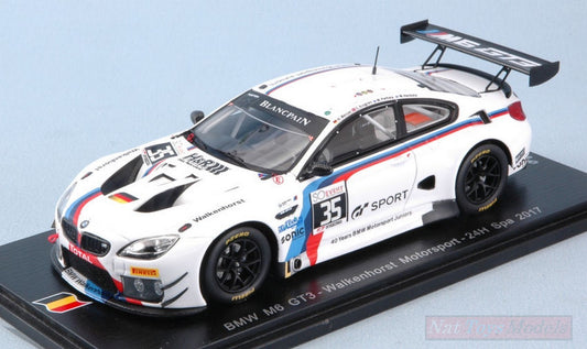 SCALE MODEL COMPATIBLE WITH BMW M6 N.35 24 H SPA 2017 M.PALTTALA-C.KROGNES-N.MENZEL-M.HENKOLA 1:43 SPARK MODEL SB177