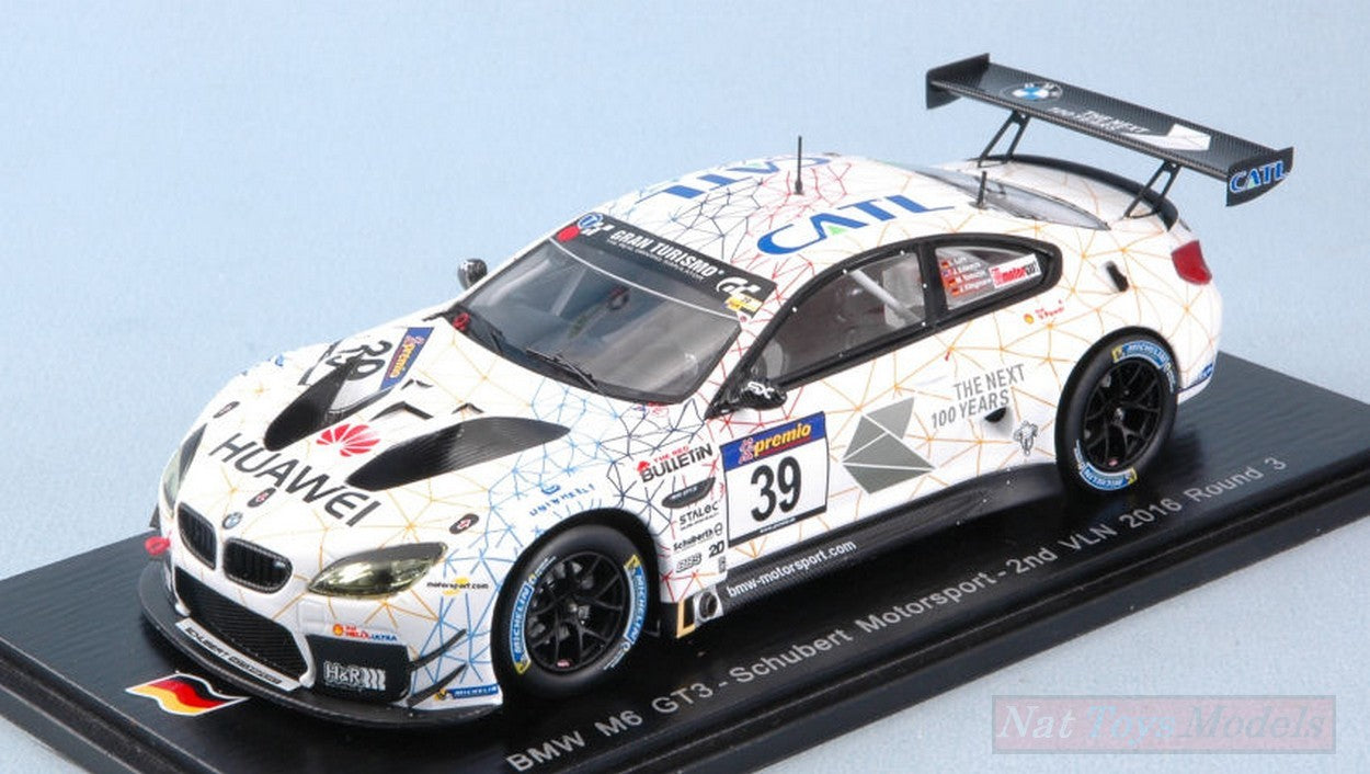 MODELLINO IN SCALA COMPATIBILE CON BMW M6 N.39 2nd VLN 2016 ROUND 3 L.LUHR-M.TOMCZYK-J.EDWARDS 1:43 SPARK MODEL SG371