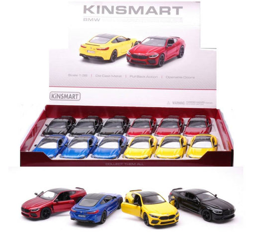 SCALE MODEL COMPATIBLE WITH BMW M8 COMPETITION COUPE COL.ASS. 12 cm 1:38 KINSMART KT89541