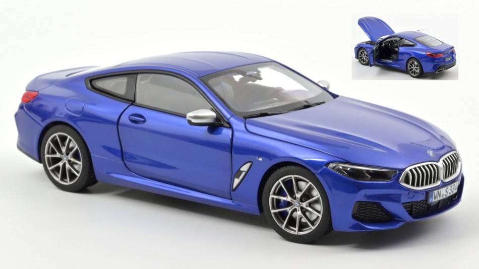 SCALE MODEL COMPATIBLE WITH BMW M850i ​​2019 BLUE METALLIC 1:18 NOREV NV183286