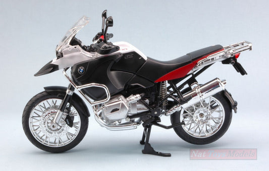 MODELE REDUIT COMPATIBLE AVEC BMW R1200GS BLANC 1:9 RASTAR RAT42000W