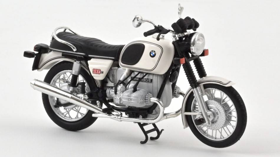 MODELE REDUIT COMPATIBLE AVEC BMW R90/6 1974 BLANC 1:18 NOREV NV182036