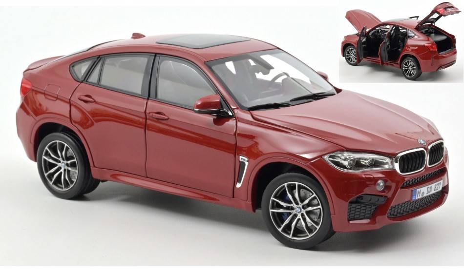 SCALE MODEL COMPATIBLE WITH BMW X6 M 2015 RED METALLIC 1:18 NOREV NV183242
