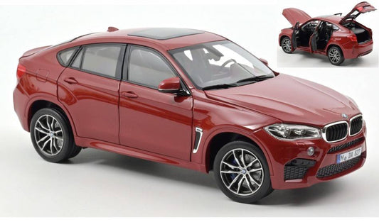 SCALE MODEL COMPATIBLE WITH BMW X6 M 2015 RED METALLIC 1:18 NOREV NV183242