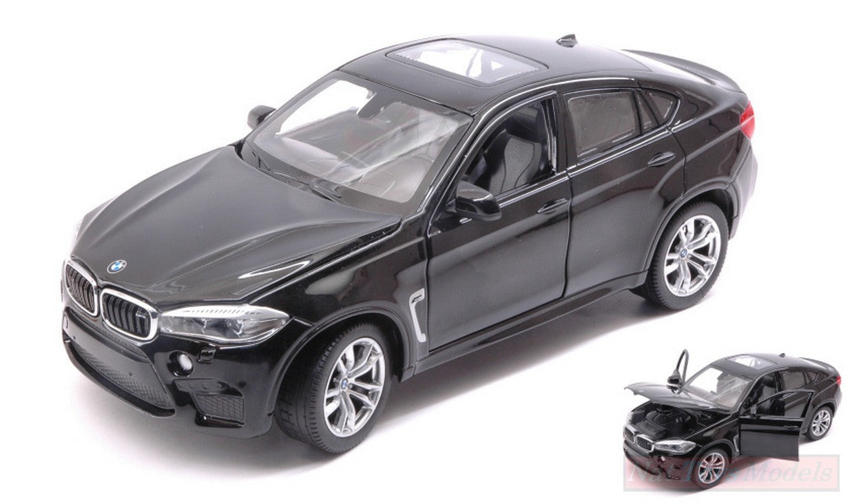 SCALE MODEL COMPATIBLE WITH BMW X6 M 2018 BLACK 1:24 RASTAR RAT56600BK