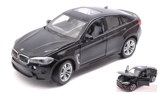MODELLINO IN SCALA COMPATIBILE CON BMW X6 M 2018 BLACK 1:24 RASTAR RAT56600BK