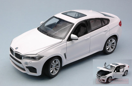 SCALE MODEL COMPATIBLE WITH BMW X6 M 2018 WHITE 1:24 RASTAR RAT56600W