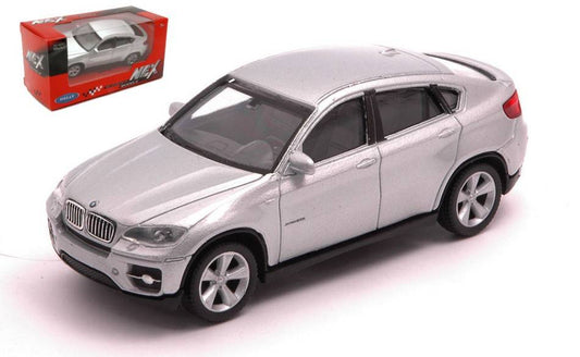MODELLINO IN SCALA COMPATIBILE CON BMW X6 SILVER 1:43 WELLY WE39798B DIE CAST