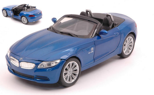 MODELLINO IN SCALA COMPATIBILE CON BMW Z 4 SILVER BLUE 1:24 NEW RAY NY71183BL