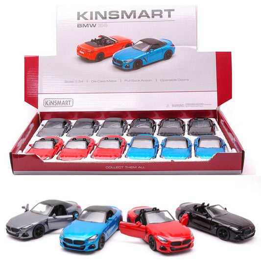 MODÈLE RÉDUIT COMPATIBLE AVEC BMW Z4 COL.ASS. 12 cm 1:34 KINSMART KT89536