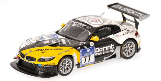 MODELE REDUIT COMPATIBLE AVEC BMW Z4 GT3 N.77 NURBURGRING 2010 1:43 MINICHAMPS PM437102077