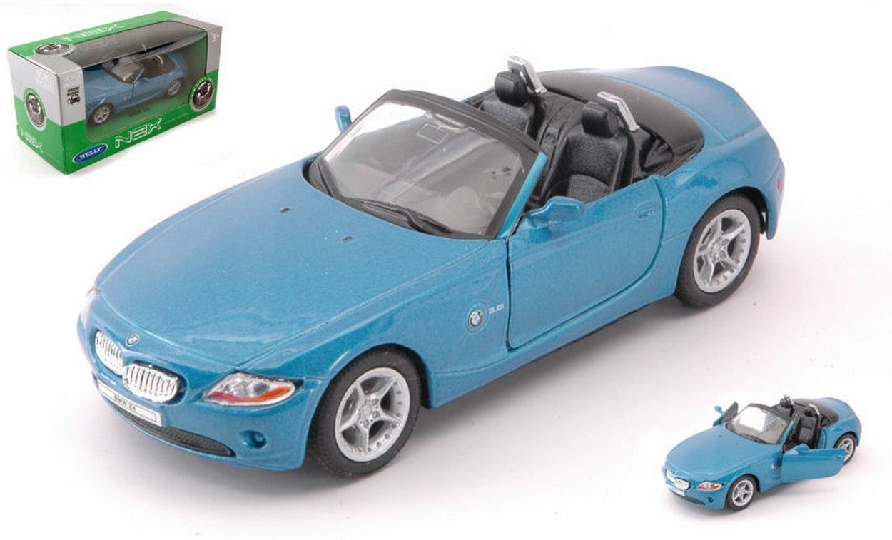 SCALE MODEL COMPATIBLE WITH BMW Z4 METALLIC BLUE SCALE 1:34-39 cm 11 WELLY WE39169B