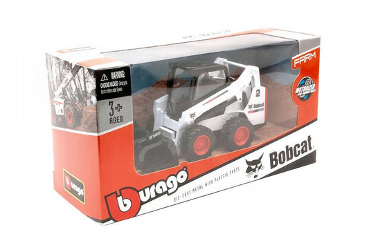 SCALE MODEL COMPATIBLE WITH BOBCAT S590 SKID-STEER LOADER WITH GRAPPLER 10 cm BURAGO BU31802