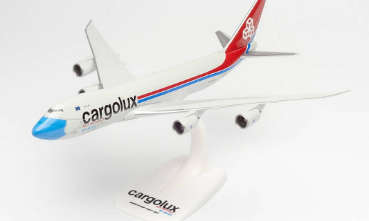 SCALE MODEL COMPATIBLE WITH BOEING 747-8F CARGOLUX "NOT WITHOUT MY MASK 1:250 HERPA HP613118